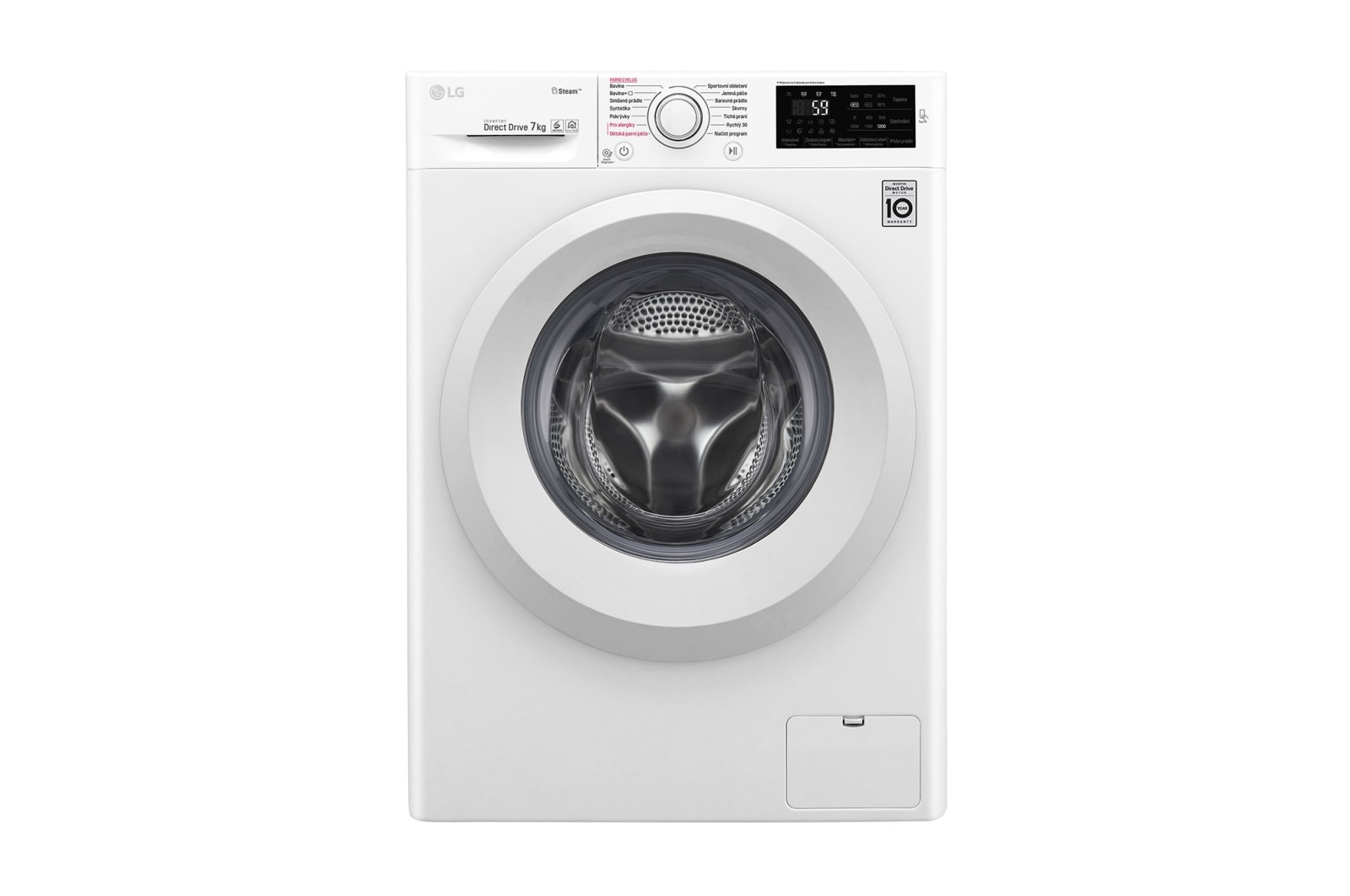 LG 7 kg slim parní pračka, 1200 ot./min, A+++ (v rozsahu A+++ až D), 6 Motion DD, Direct Drive™, Steam™ - parní praní, ThinQ™, Přidat prádlo, F72J5HY3W