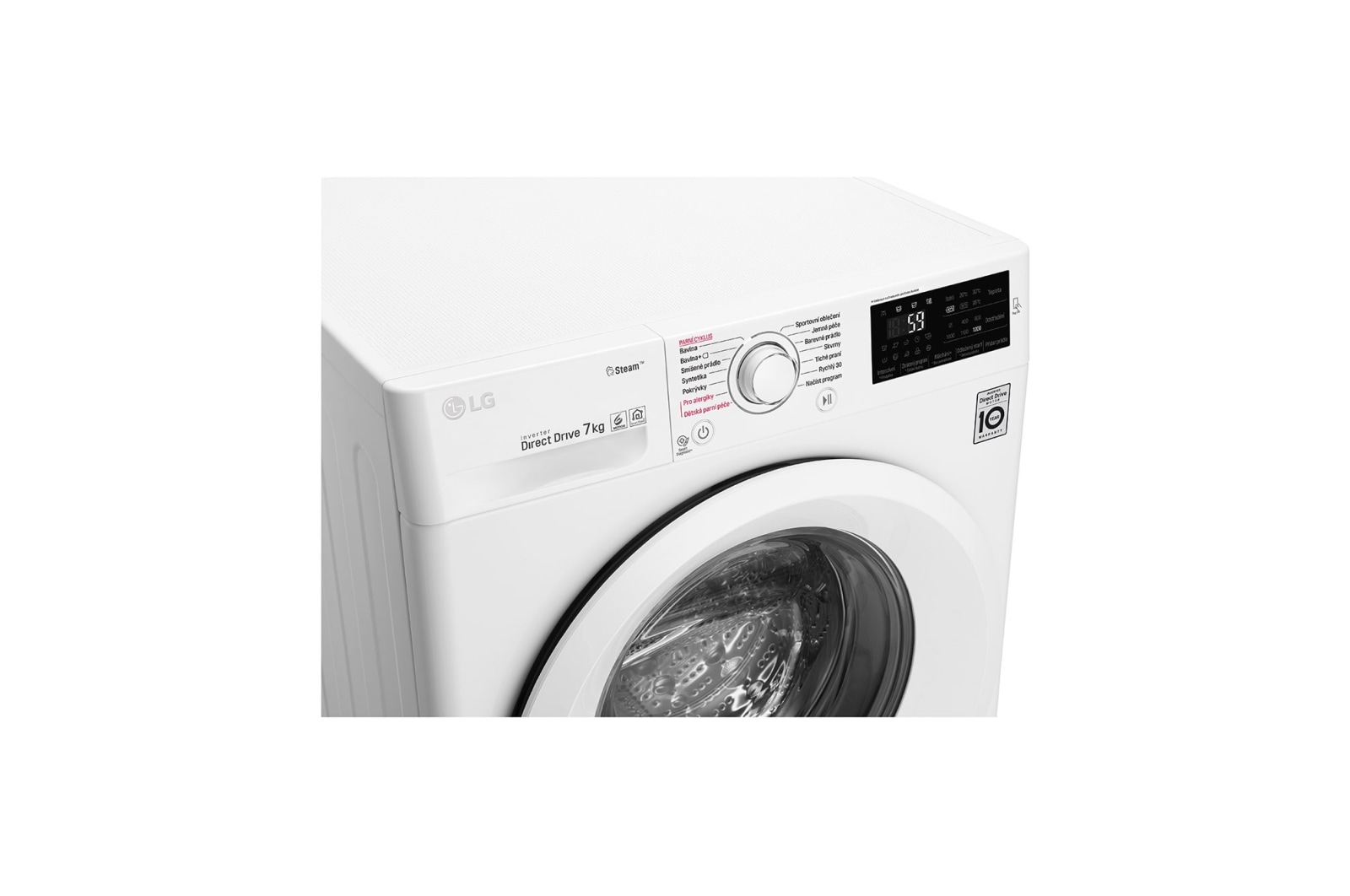 LG 7 kg slim parní pračka, 1200 ot./min, A+++ (v rozsahu A+++ až D), 6 Motion DD, Direct Drive™, Steam™ - parní praní, ThinQ™, Přidat prádlo, F72J5HY3W