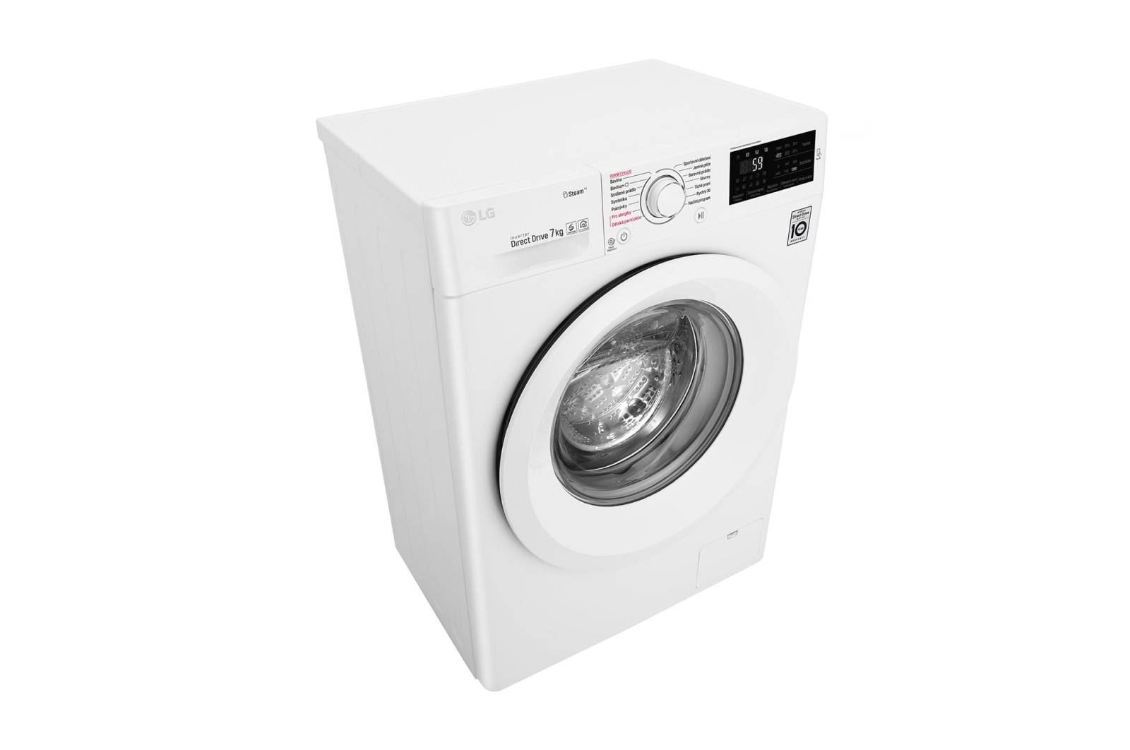 LG 7 kg slim parní pračka, 1200 ot./min, A+++ (v rozsahu A+++ až D), 6 Motion DD, Direct Drive™, Steam™ - parní praní, ThinQ™, Přidat prádlo, F72J5HY3W