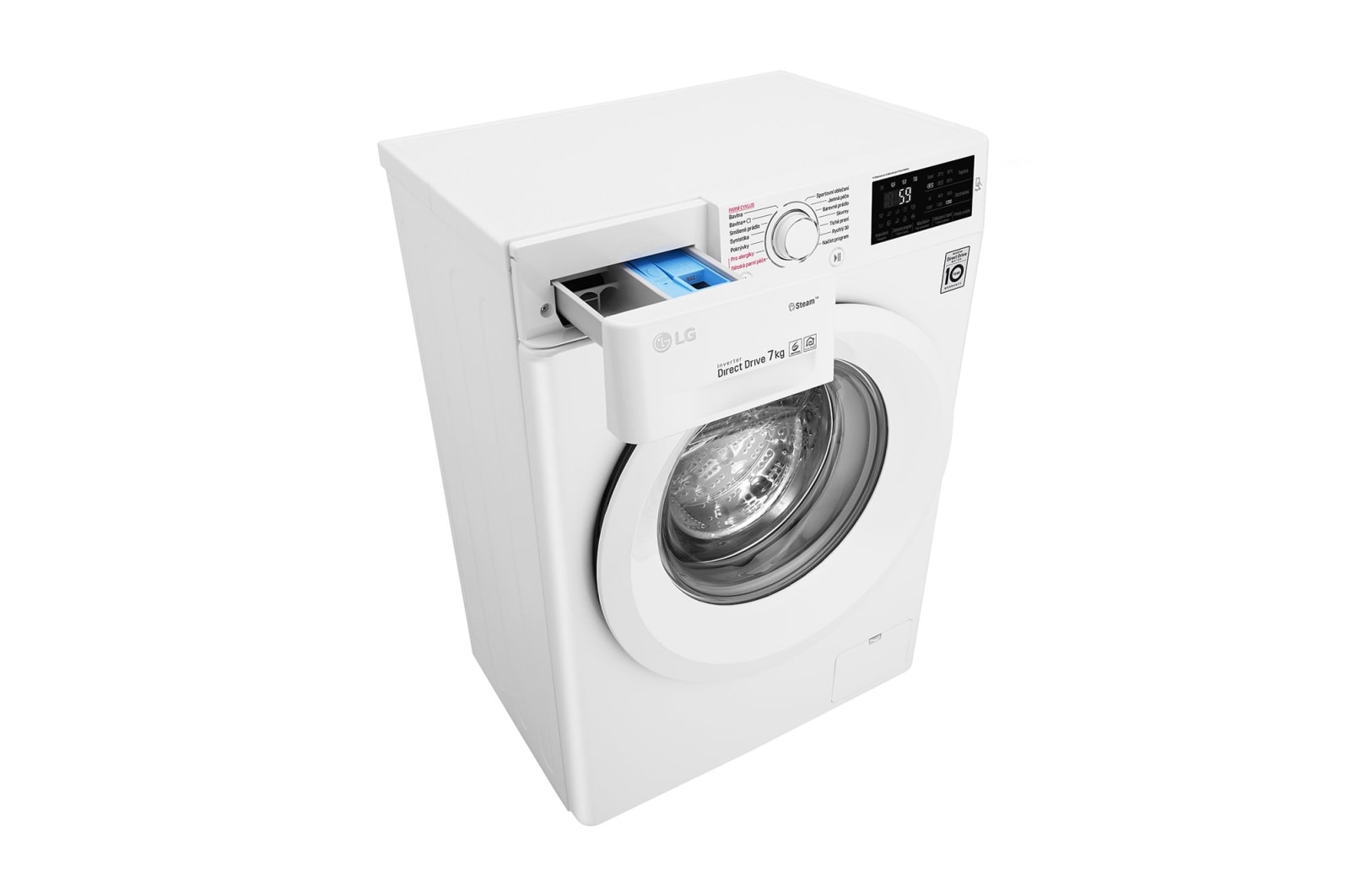 LG 7 kg slim parní pračka, 1200 ot./min, A+++ (v rozsahu A+++ až D), 6 Motion DD, Direct Drive™, Steam™ - parní praní, ThinQ™, Přidat prádlo, F72J5HY3W