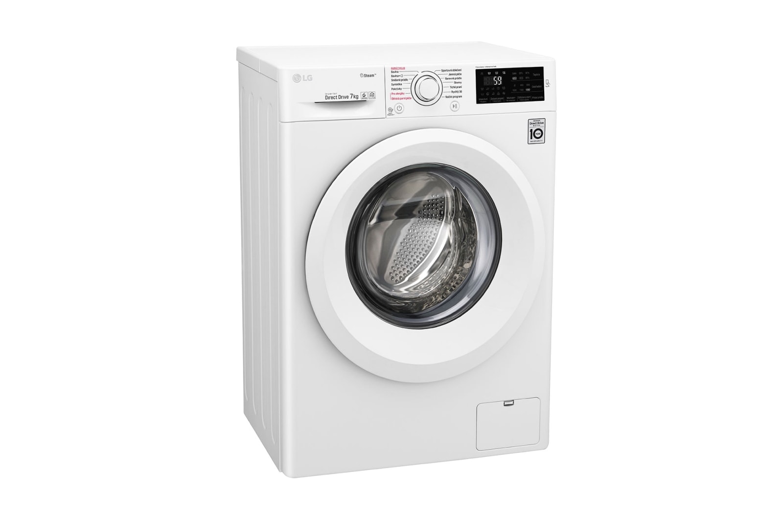 LG 7 kg slim parní pračka, 1200 ot./min, A+++ (v rozsahu A+++ až D), 6 Motion DD, Direct Drive™, Steam™ - parní praní, ThinQ™, Přidat prádlo, F72J5HY3W