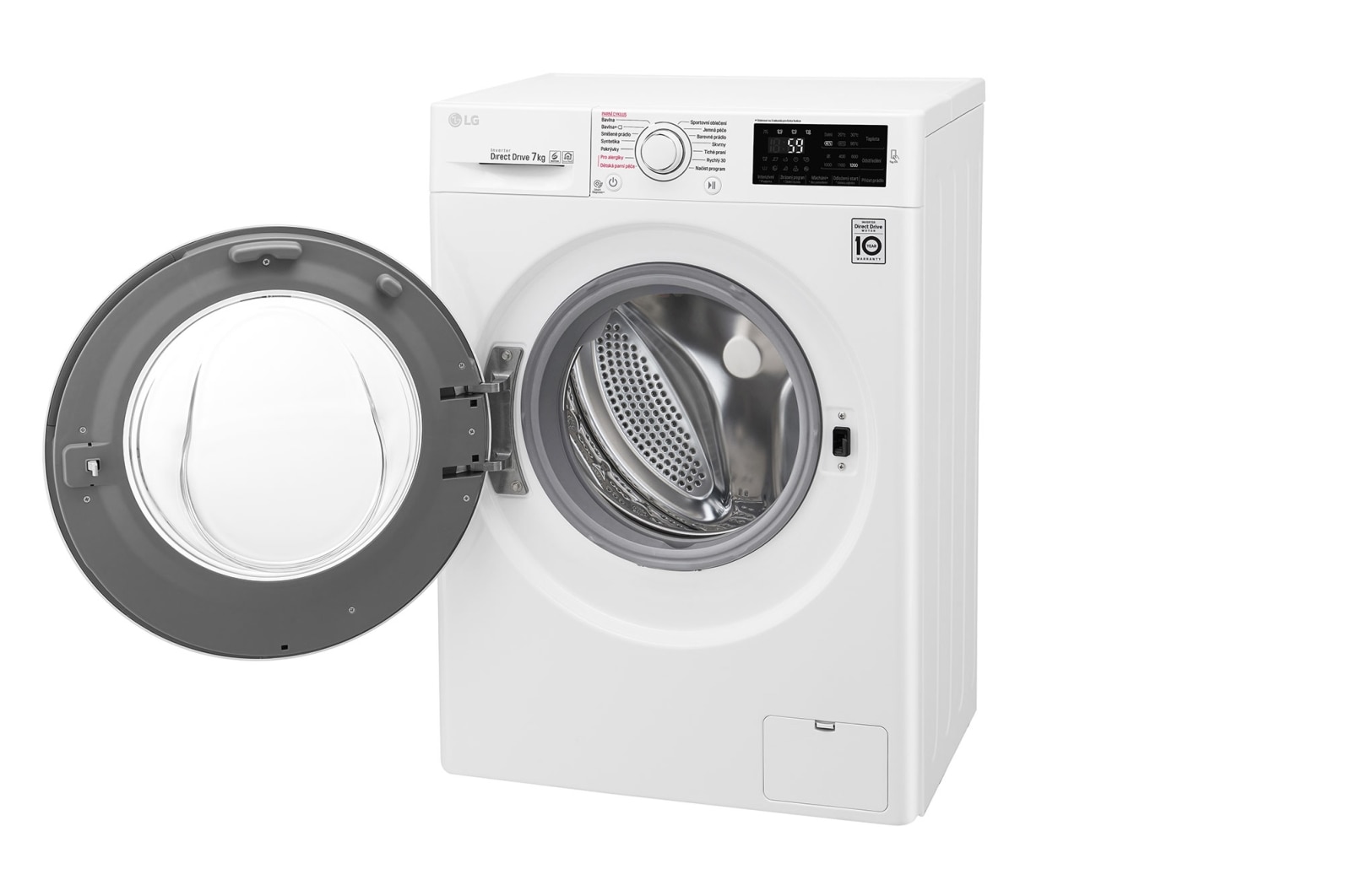 LG 7 kg slim parní pračka, 1200 ot./min, A+++ (v rozsahu A+++ až D), 6 Motion DD, Direct Drive™, Steam™ - parní praní, ThinQ™, Přidat prádlo, F72J5HY3W