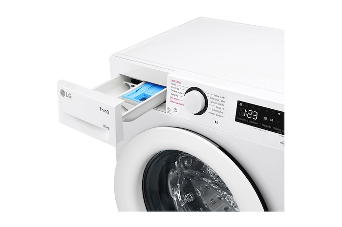 LG Slim parní pračka LG | 8,5 kg | A | 1200 ot./min | Direct Drive™ |Bílá, FA2S8V3GY3W