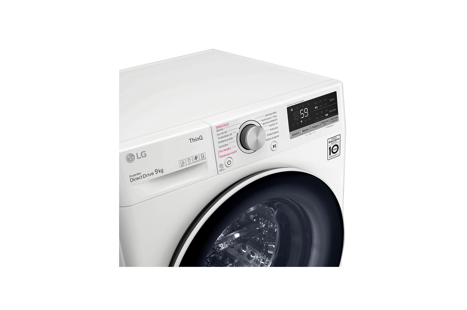 LG 9 kg parní pračka LG | A | 1400 ot./min | Direct Drive™ | AI DD™ | TurboWash™, FA94V5UVW0