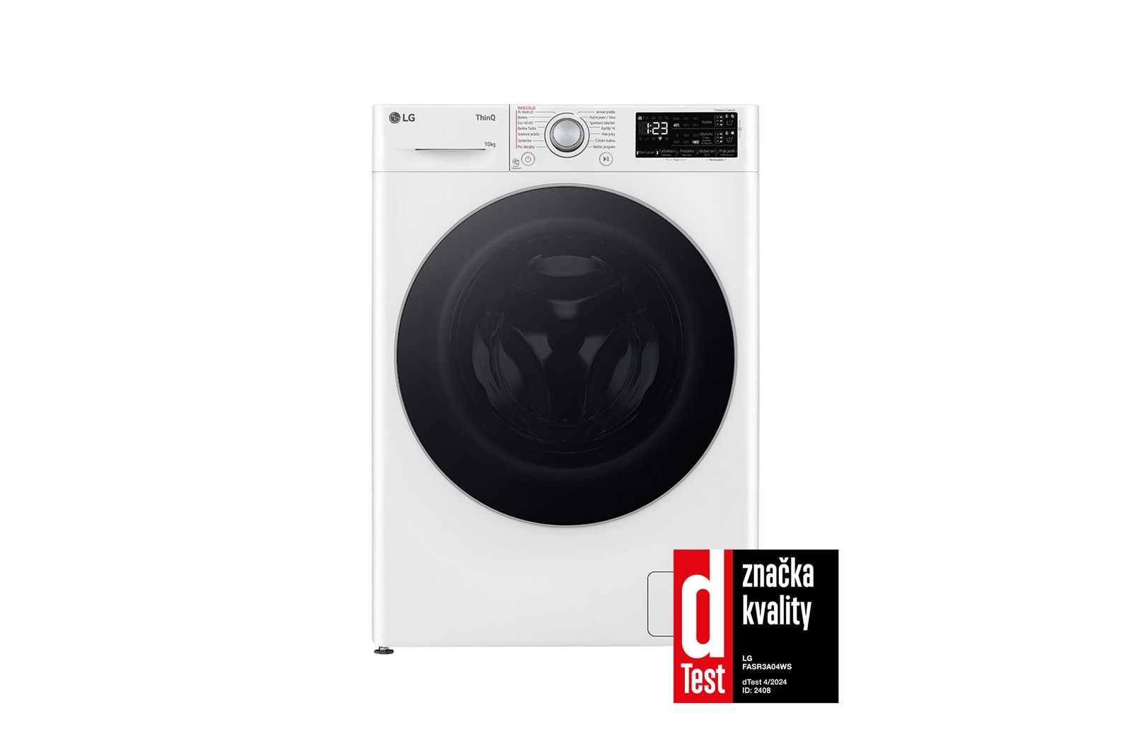 LG Parní pračka LG | 10 kg | A | 1400 ot./min | AI DD™ | TurboWash™|Bílá, FASR3A04WS