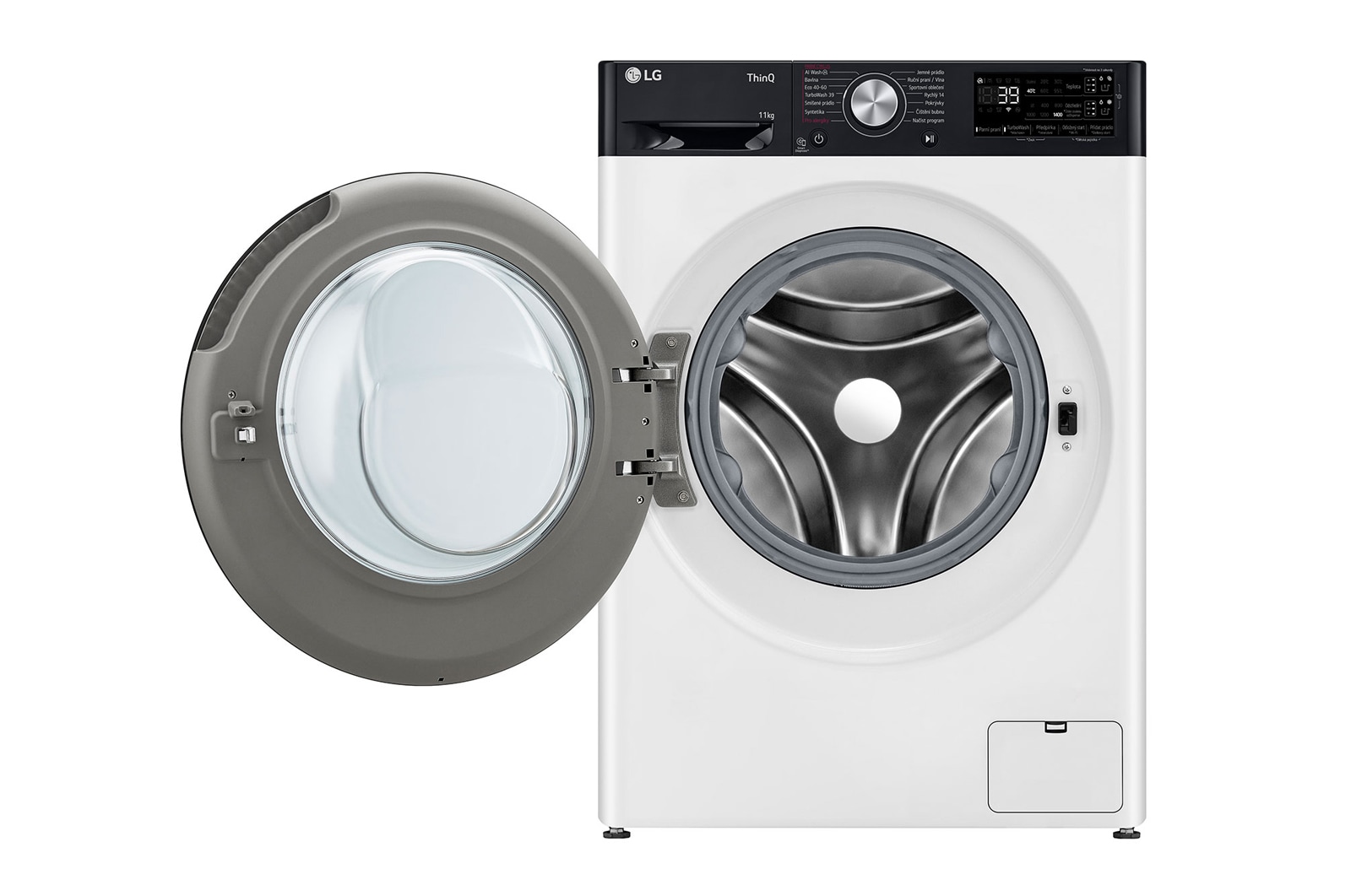 LG 11 kg parní pračka LG | A | 1400 ot./min | Direct Drive™ | AI DD™ | ezDispense™ | TurboWash™360°, FASR7A14WG