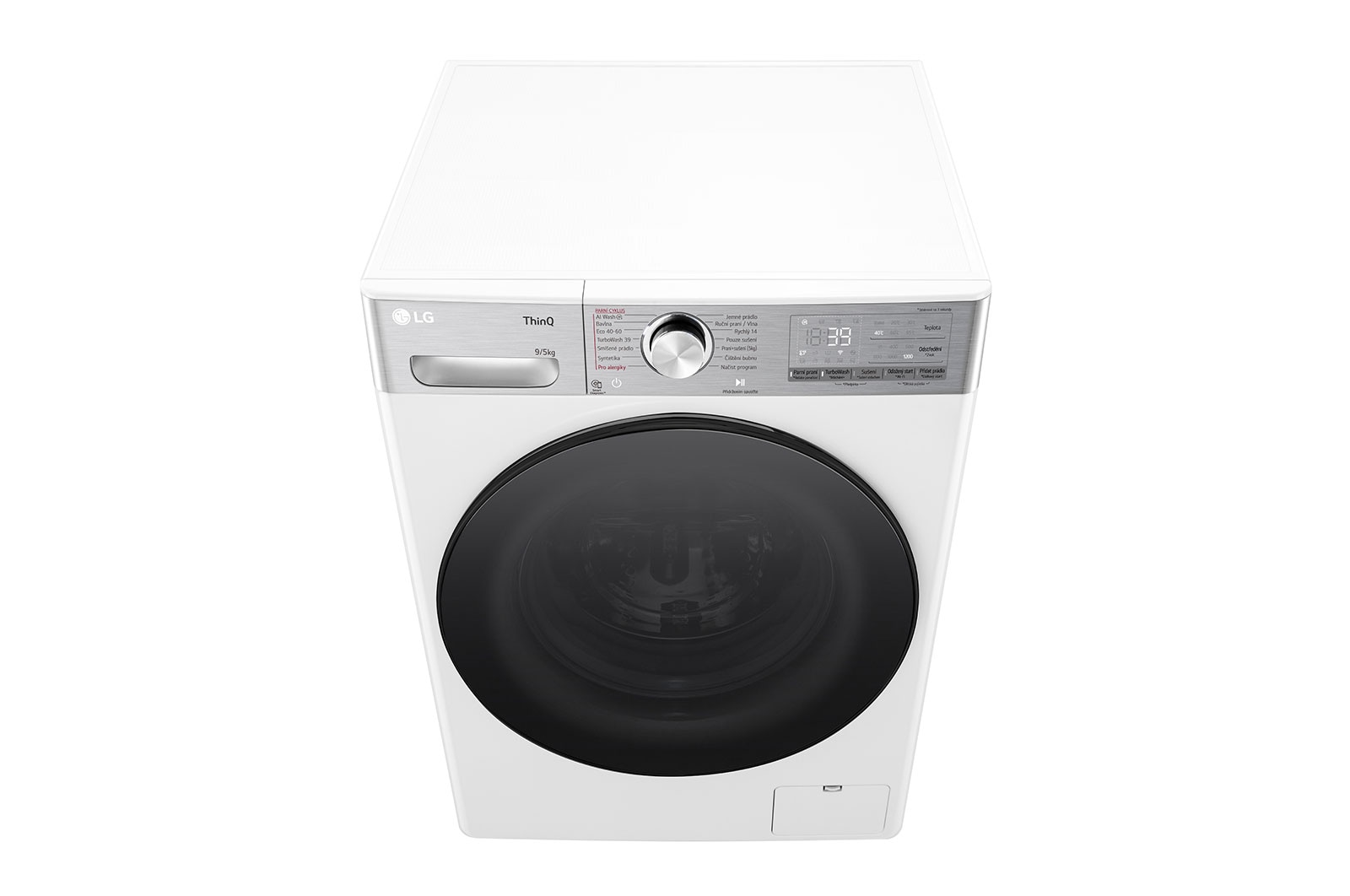 LG 9/5kg 1200 ot./min TurboWash™360°AI DD™ Parní pračka se sušičkou, Bílá, FCR9A95WG