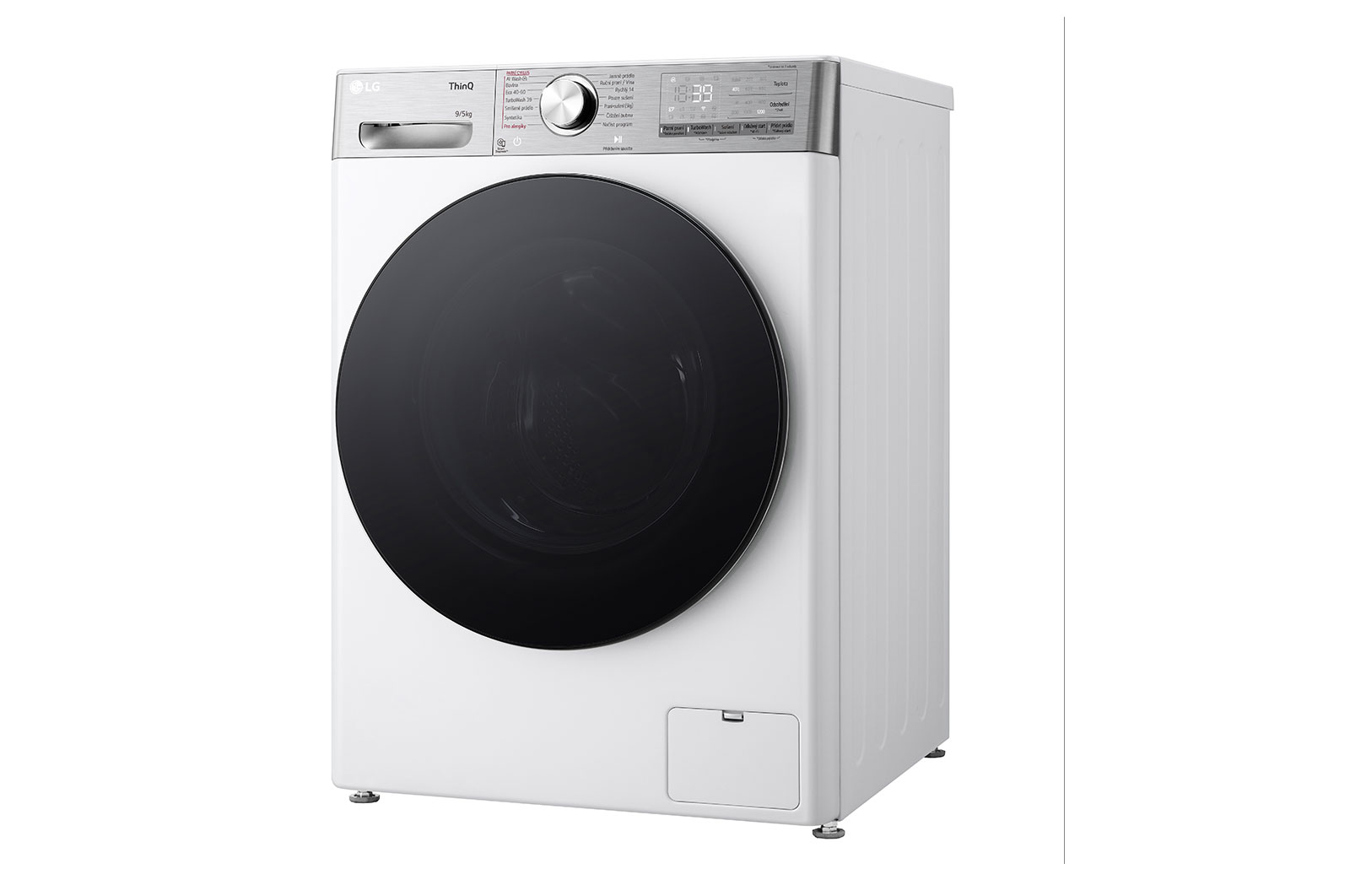 LG 9/5kg 1200 ot./min TurboWash™360°AI DD™ Parní pračka se sušičkou, Bílá, FCR9A95WG