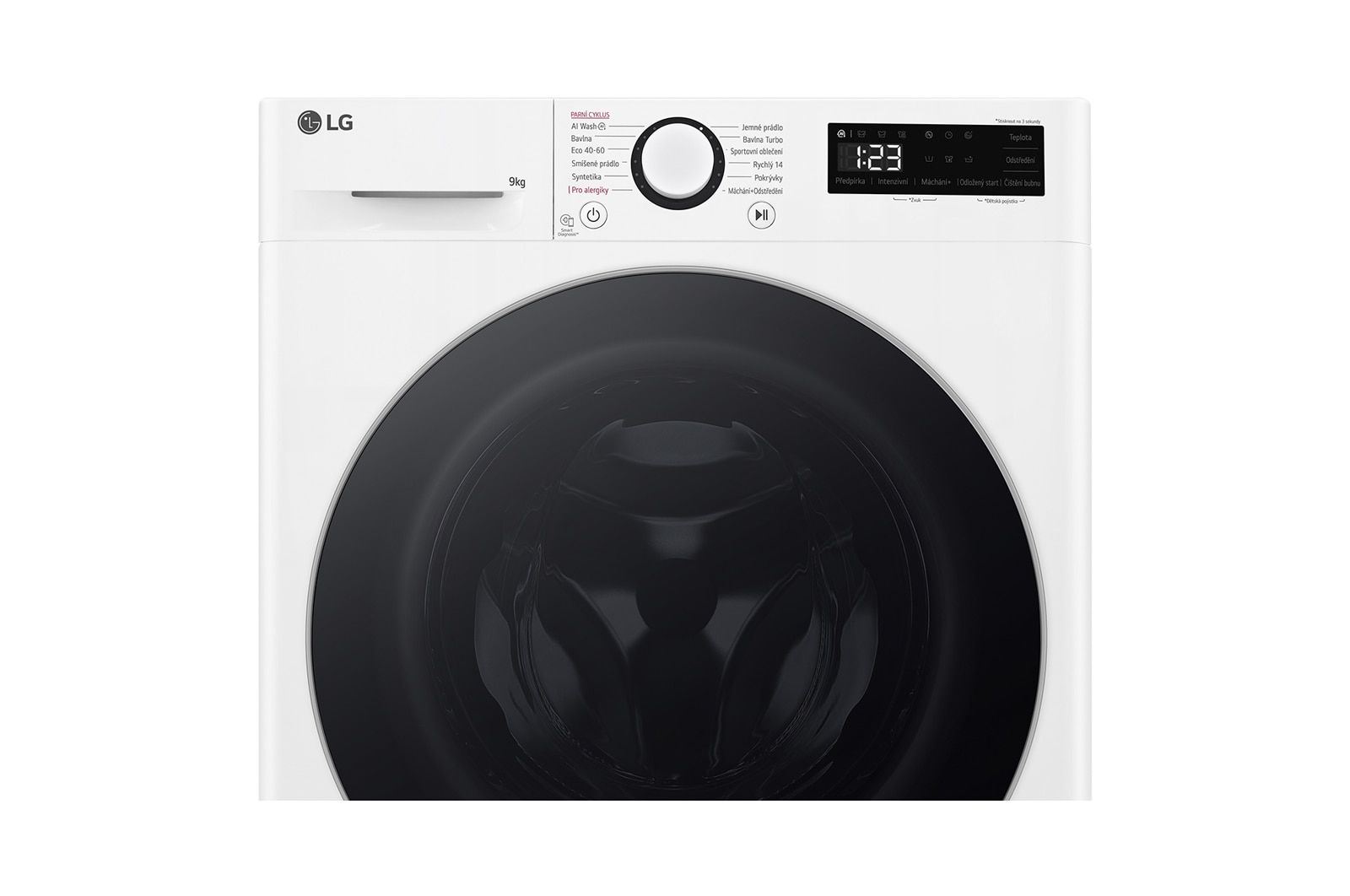 LG 9 kg parní pračka LG | A | 1200 ot./min | Direct Drive™ | AI DD™, FLR5A92WS