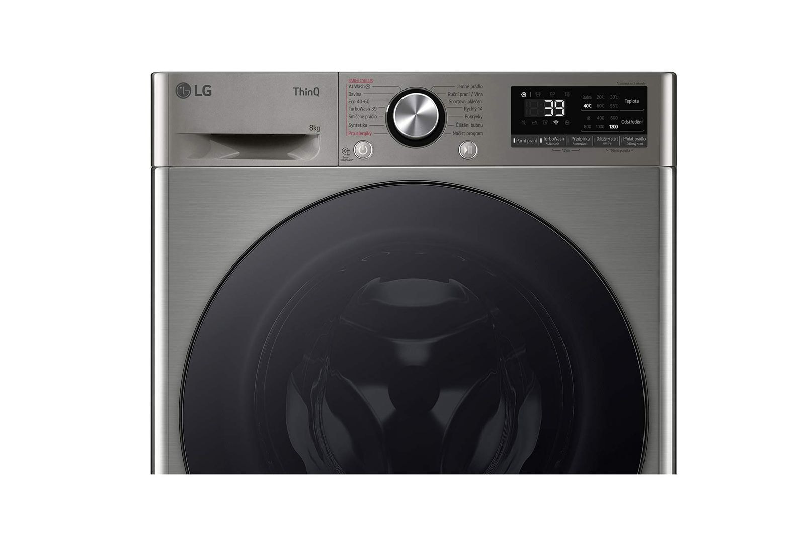 LG 8 kg slim parní pračka LG  | A | 1200 ot./min | TurboWash™360° | ThinQ™, FLR7A82PG