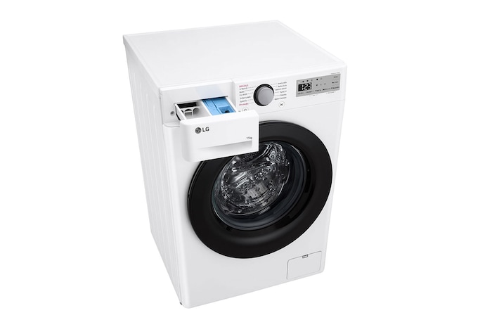 left side with detergent port open view