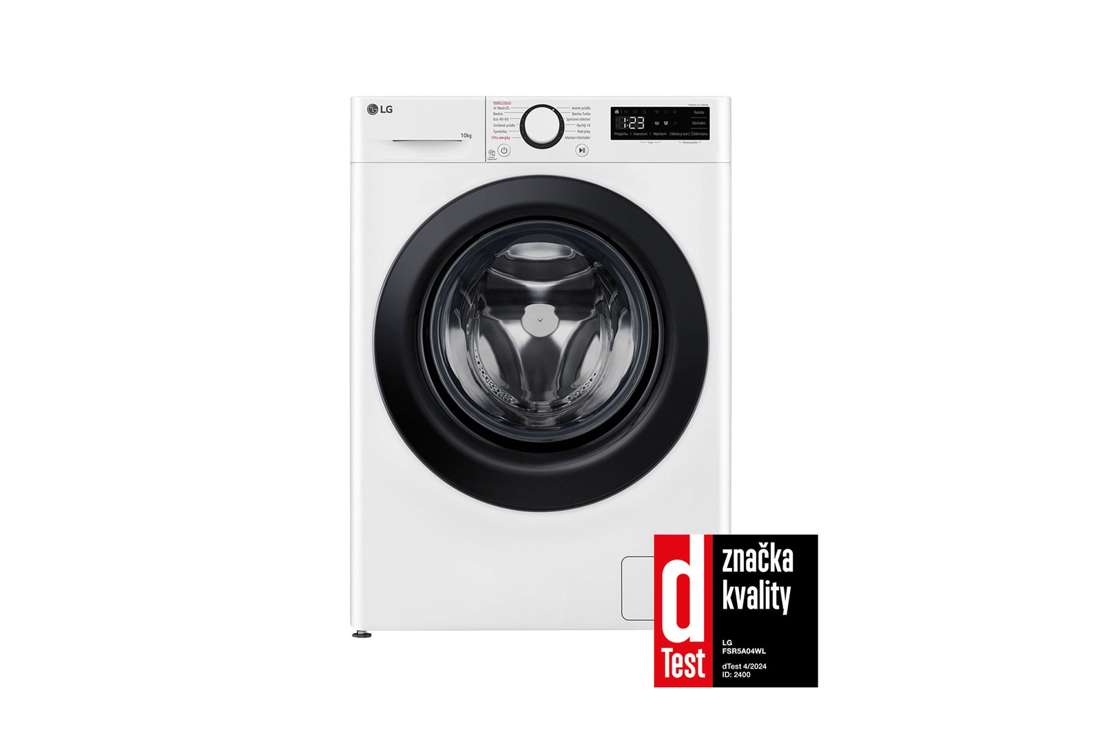 LG 10 kg parní pračka LG | 1400 ot./min | Direct Drive™ | AI DD™, FSR5A04WL