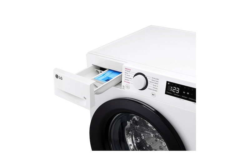 LG Parní pračka LG | 9 kg | A | 1400 ot./min | Direct Drive™ | AI DD™|Bílá, FSR5A94WL