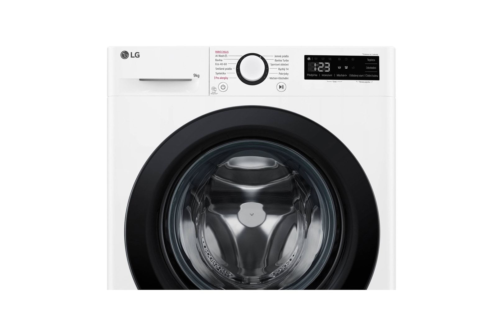 LG 9 kg parní pračka LG | A | 1400 ot./min | Direct Drive™ | AI DD™, FSR5A94WL