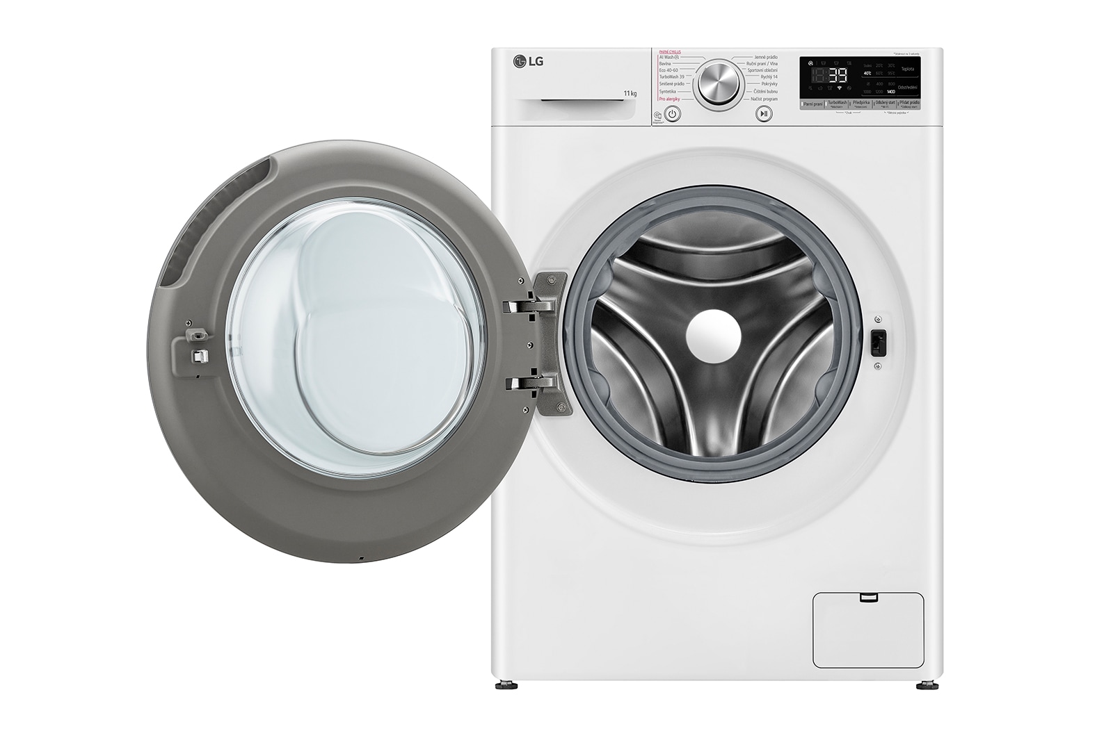LG Parní pračka LG | 11 kg | A | 1400 ot./min | Direct Drive™ | AI DD™ |Bílá, FSR7A14WS