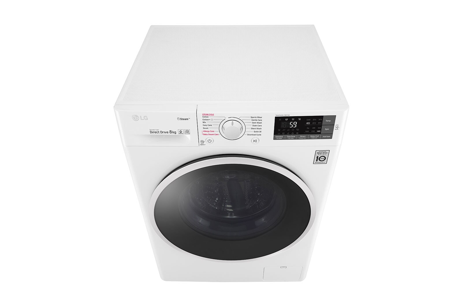 LG 8 kg parní pračka, 1400 ot./min, A+++ (v rozsahu A+++ až D), 6 Motion DD, Direct Drive™, Steam™ - parní praní, ThinQ™, Přidat prádlo, 14 programů, FW84J6TY0