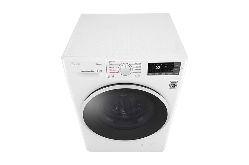 LG 8 kg parní pračka, 1400 ot./min, A+++ (v rozsahu A+++ až D), 6 Motion DD, Direct Drive™, Steam™ - parní praní, ThinQ™, Přidat prádlo, 14 programů, FW84J6TY0