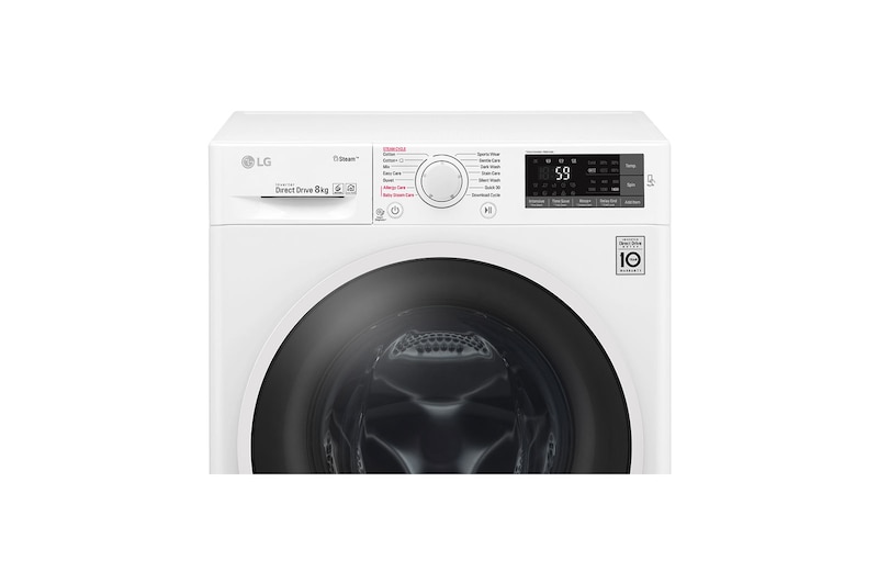 LG 8 kg parní pračka, 1400 ot./min, A+++ (v rozsahu A+++ až D), 6 Motion DD, Direct Drive™, Steam™ - parní praní, ThinQ™, Přidat prádlo, 14 programů, FW84J6TY0