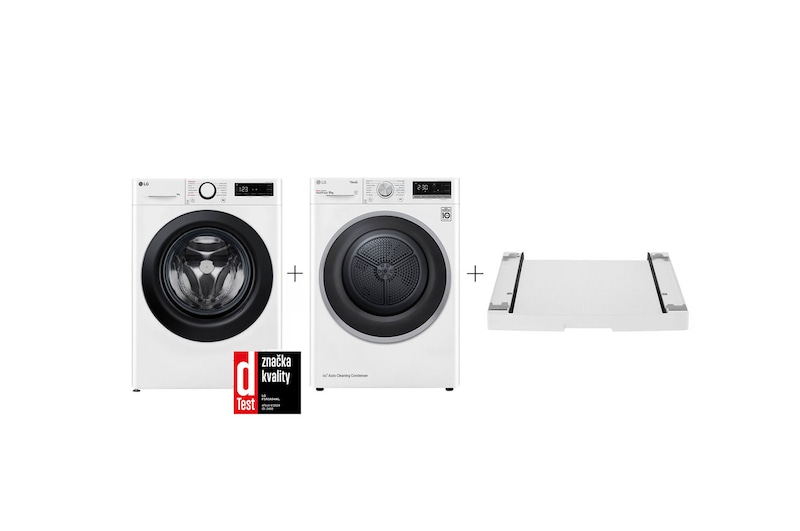 LG PRACÍ SET | LG Pračka FSR5A94WL + Sušička RC81V5AV7N + Výsuvný mezikus ZDARMA, LAUNWDSN21