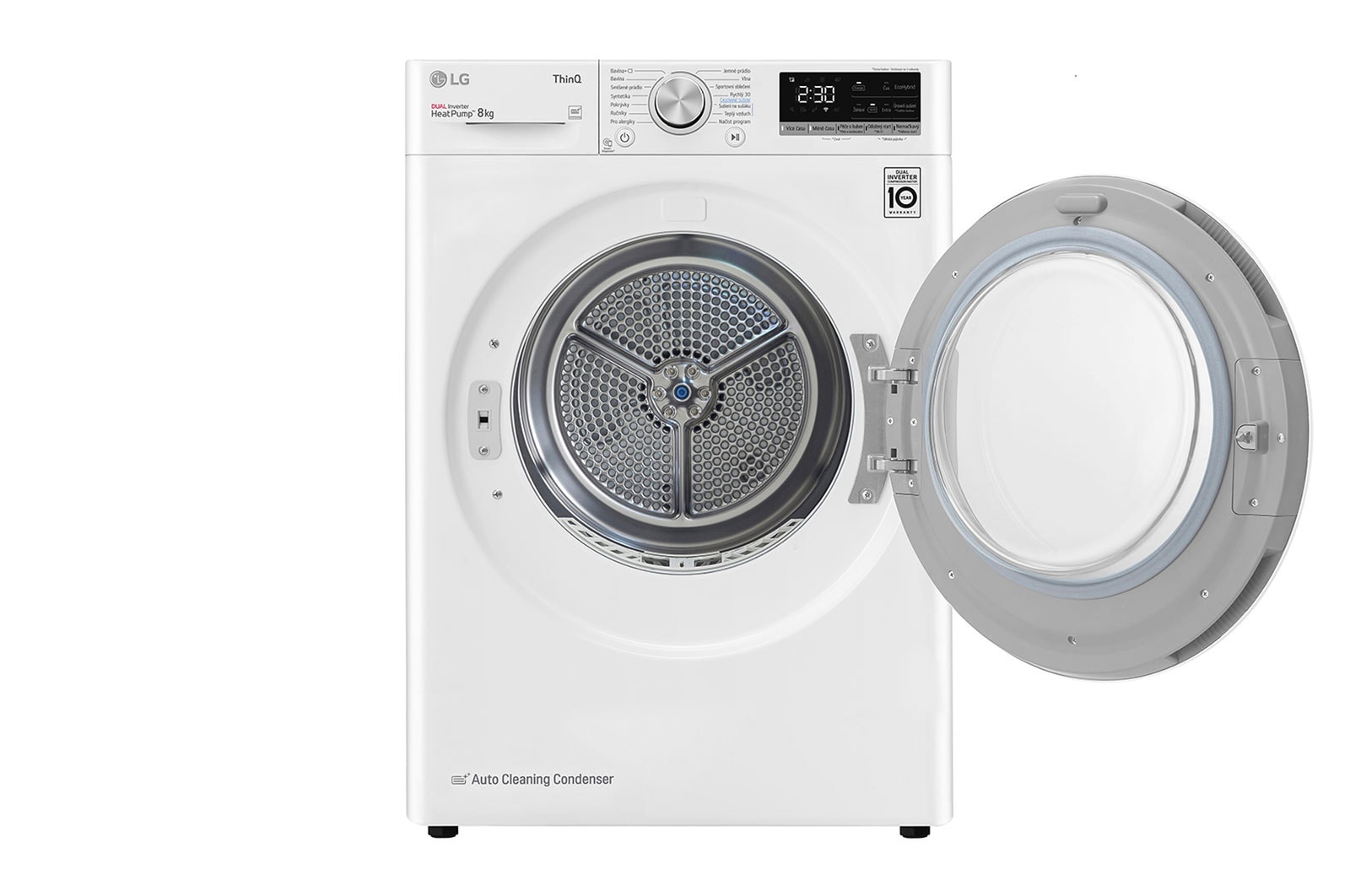 LG PRACÍ SET | 10 kg Pračka FASR3A04WS + 8 kg Sušička RC8TV9AVHN + Výsuvný mezikus, LAUNWDSN23