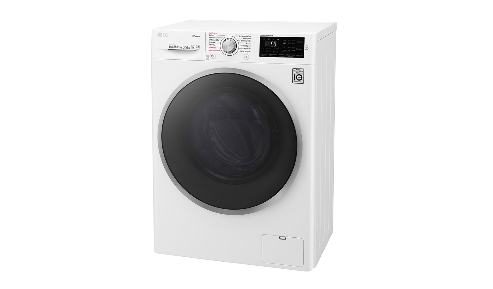 LG 6,5 kg slim parní pračka, 1200 ot./min, A+++ (v rozsahu A+++ až D), 6 Motion DD, Direct Drive™, Steam™ - parní praní, ThinQ™, Přidat prádlo, 14 programů, WD62J6WY1W