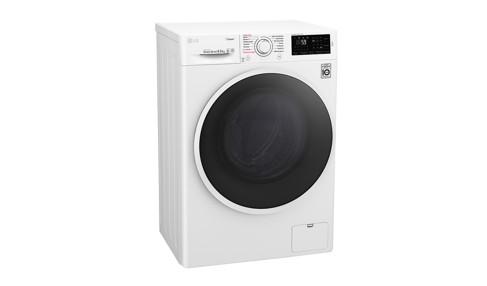 LG 6,5 kg slim parní pračka, 1200 ot./min, A+++ (v rozsahu A+++ až D), 6 Motion DD, Direct Drive™, Steam™ - parní praní, ThinQ™, Přidat prádlo, 14 programů, WD62J6WY1W