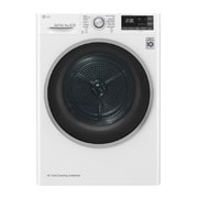 LG 8 kg sušička, A+++ (v rozsahu A+++ až D), 14 programů, 13 přídavných možností, 3 možnosti sušení, ThinQ™ + WiFi připojení, RC81EU2AV3W