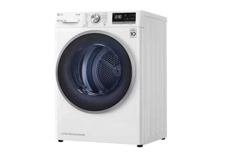 LG 8 kg sušička, A++ (v rozsahu A++ až D), 14 programů, 13 přídavných možností, 3 možnosti sušení, ThinQ™ + WiFi připojení, RC81V5AV7Q
