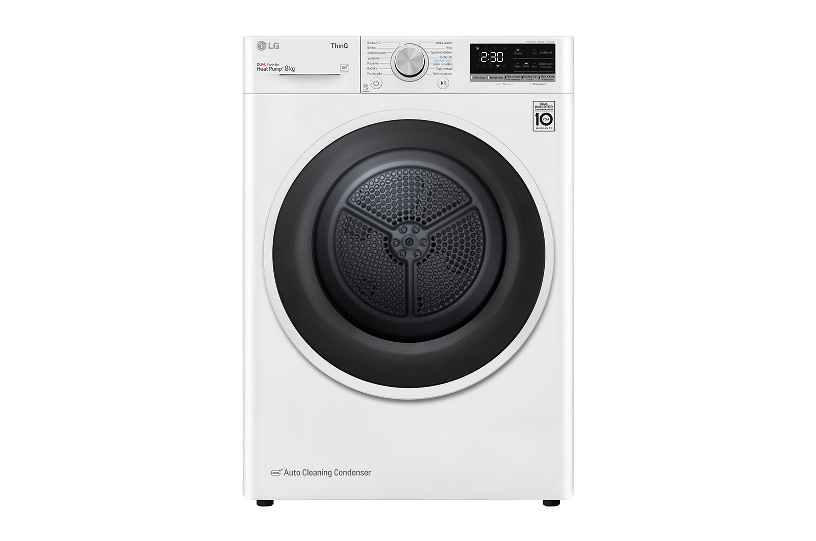 LG 8 kg sušička LG | Režim Energie / Čas | automatické čištění kondenzátoru | Wi-Fi, RC8TV9AVWN