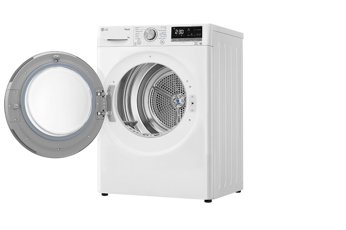 LG Sušička LG | 9 kg | DUAL Inverter Heat Pump™ |ThinQ™|Bílá, RC91V9AV4N