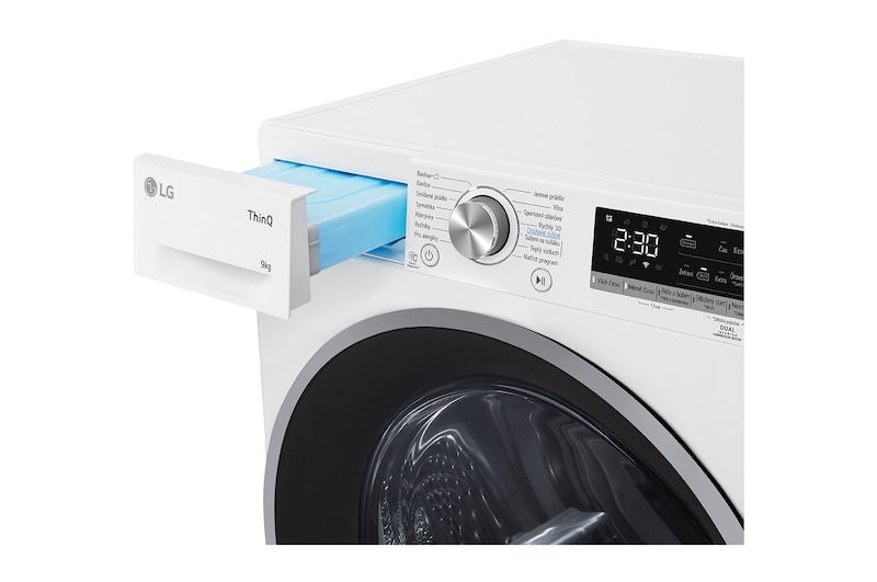 LG Sušička LG | 9 kg | DUAL Inverter Heat Pump™ |ThinQ™|Bílá, RC91V9AVSN