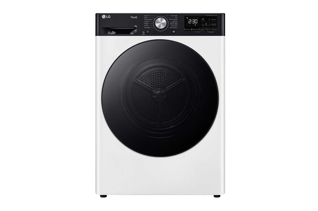 LG 9 kg sušička LG | Režim Energie / Čas | automatické čištění kondenzátoru | Wi-Fi, RC91V9AV4N, RH91V9LVEN