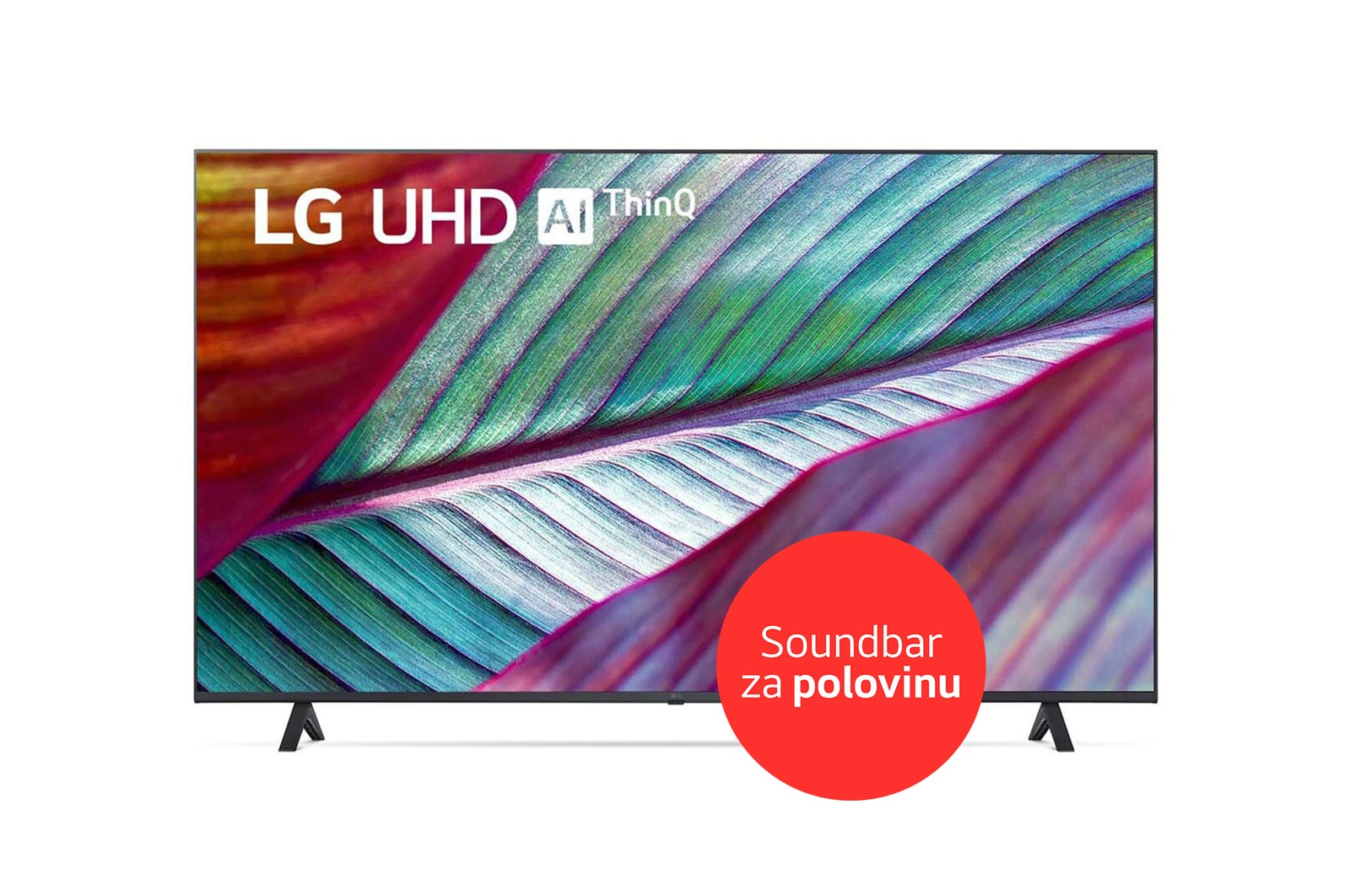 Čelní pohled na 65''| LG UHD AI| UR78| 4K Smart TV|webOS 65UR78006LK