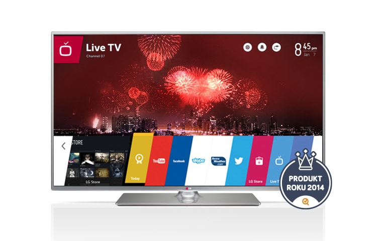 LG 42" LG SMART TV Cinema 3D LED TV, WEBOS, FULL HD, MCI 500, Wi-Fi, DVB-T2, HBB TV, web prohlížeč, Miracast/WiDi, 42LB650V