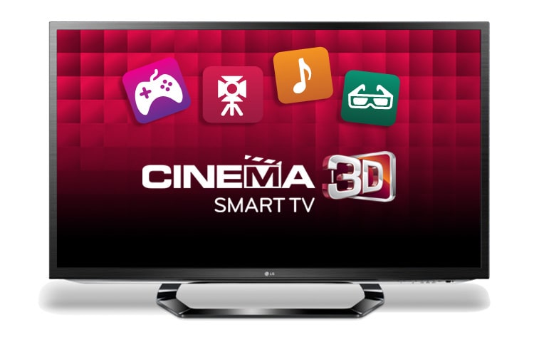 LG 42” LED CINEMA 3D Smart TV, Full HD, MCI 400, Wi-Fi Ready, Magic Remote Ready, 4 ks 3D brýlí součástí balení, 42LM620S