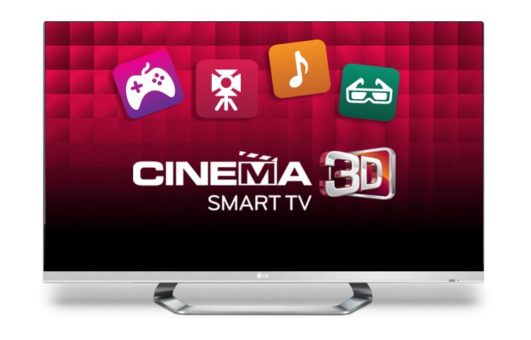 LG 47” LED CINEMA 3D Smart TV, CINEMA SCREEN design, stříbrný rám, Full HD, MCI 400, Wi-Fi, Dual Play, 4 ks 3D brýlí a Magic Remote Control součástí balení, 47LM670S