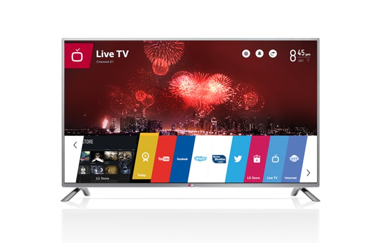 LG 55" LG SMART TV LED TV, WEBOS, IPS panel, FULL HD, MCI 500, Wi-Fi, DVB-T2, HBB TV, web prohlížeč, Miracast/WiDi, 55LB630V