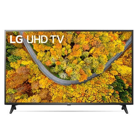 Pohled zepředu na LG UHD TV