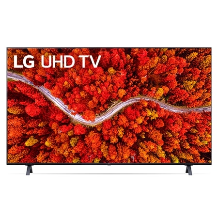 Pohled zepředu na LG UHD TV