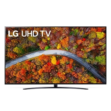 Pohled zepředu na LG UHD TV