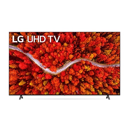 Pohled zepředu na LG UHD TV