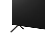 Detailní snímek LG OLED TV, OLED B4E ze základny, na kterém je vidět dvousloupkový stojan