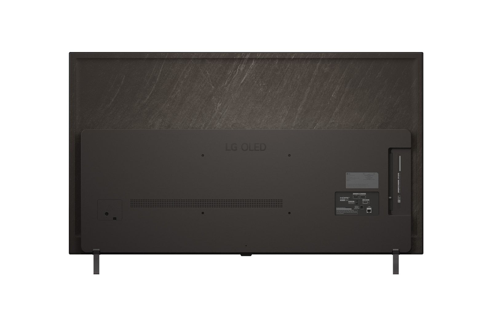 Zadní pohled na LG OLED AI B5 4K Smart TV.