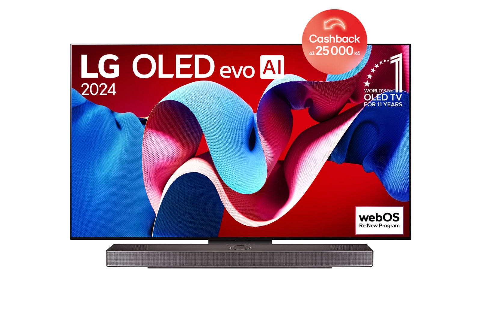 LG 55" LG OLED evo AI C4 4K Smart TV OLED55C4, OLED55C44LA