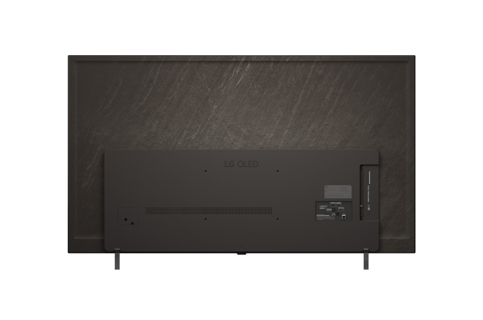 Zadní pohled na LG OLED AI B5 4K Smart TV.