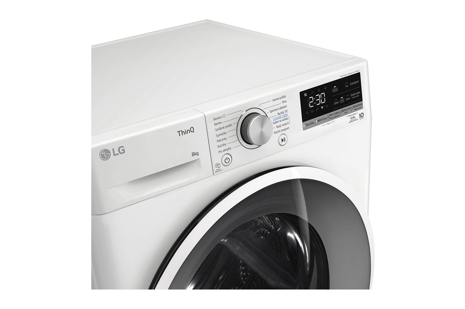 LG Sušička LG | 8 kg | DUAL Inverter Heat Pump™|Bílá, RC82V9AVHN