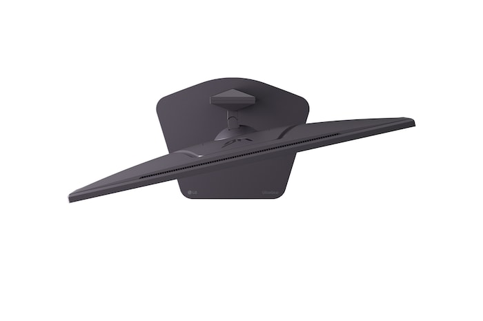 Boční pohled pod úhlem +15° na nakloněný monitor