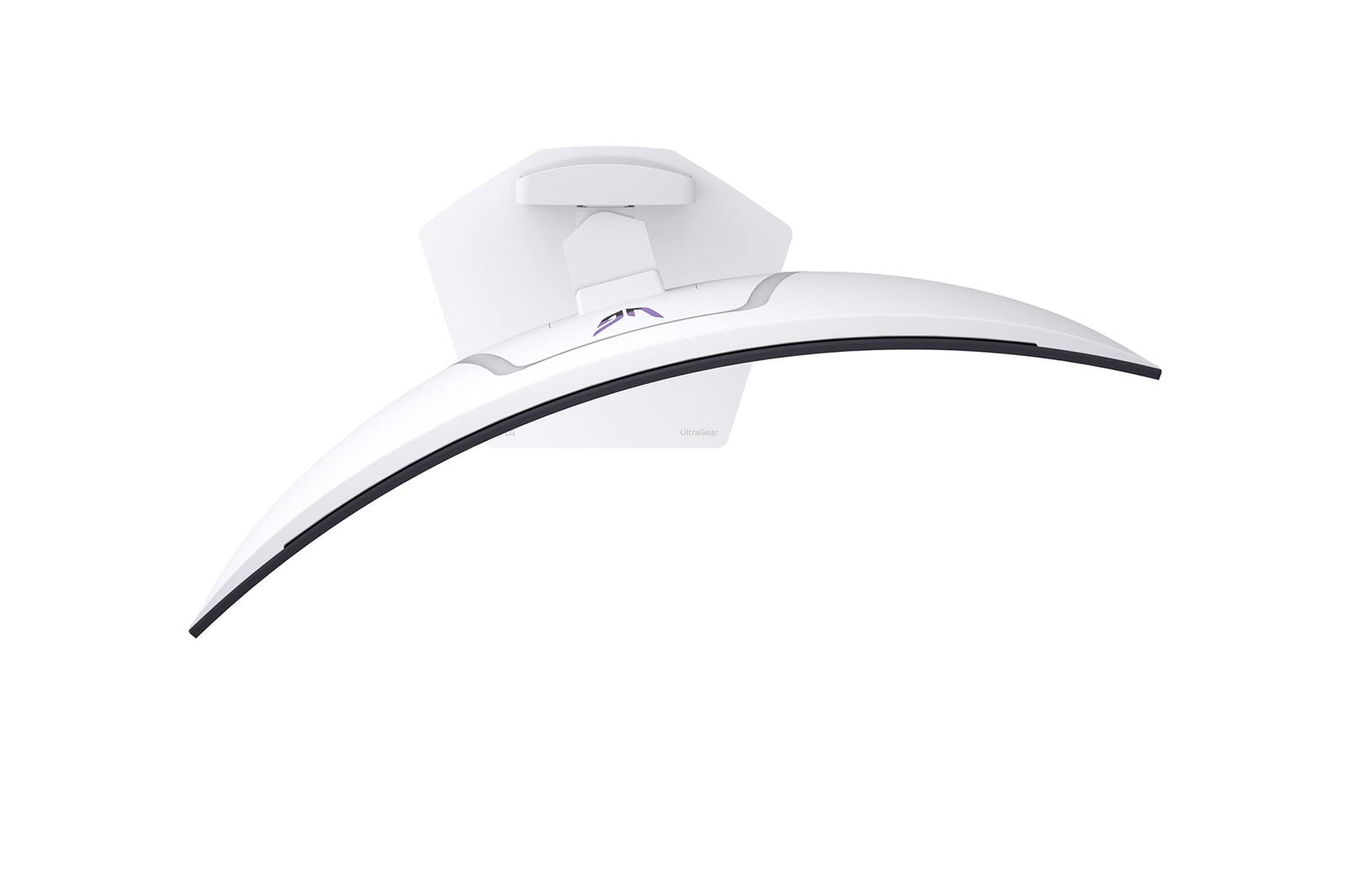 boční pohled pod úhlem +15 stupňů na nakloněný monitor
