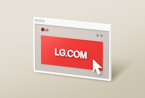 Symbol eines Browserfensters mit LG.COM, steht für das LG Kundenkonto.