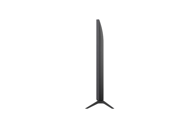 Linke Seitenansicht des LG NanoCell NANO80 TV.